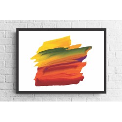 Quadro Abstrato Pincel Digital - 40x55 cm