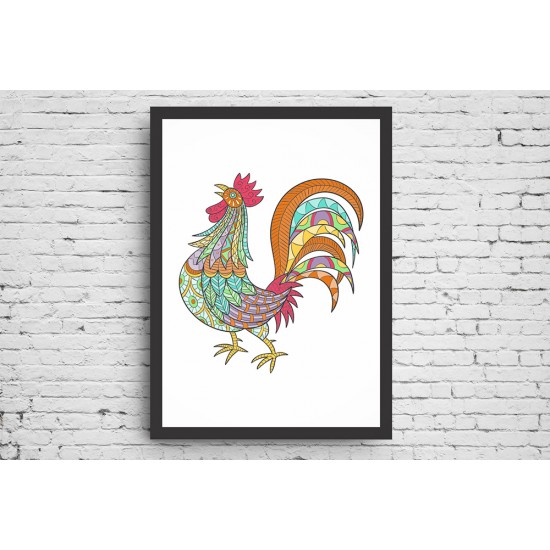 Quadro Galo Digital Arte - 55x40 cm