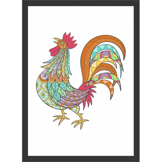 Quadro Galo Digital Arte - 55x40 cm