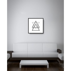 Quadro Abstrato Triângulos - 55x55 cm