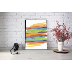 Quadro Abstrato Pintura Digital - 60x40 cm