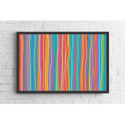 Quadro Abstrato Digital Colorido Absoluto - 40x60 cm