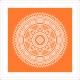 Quadro Alaranjado com Mandala - 45x45 cm