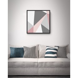 Quadro Escandinavo Formas Geométricas - 55x55 cm