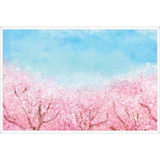 Quadro Digital Ipê Rosa Aquarela - 60x90 cm