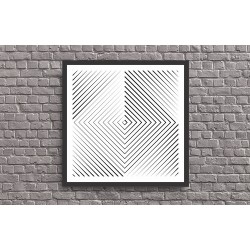 Quadro Abstrato Diamante - 55x55 cm