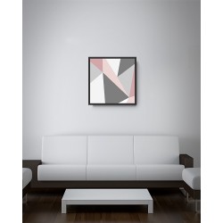 Quadro Escandinavo Triângulos - 55x55 cm