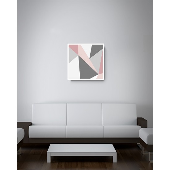 Quadro Escandinavo Triângulos - 55x55 cm
