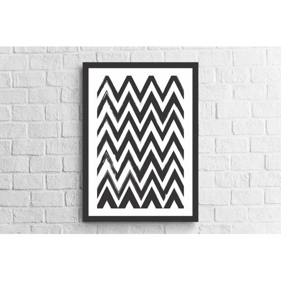 Quadro Digital Geométricos no Pincel - 55x40 cm