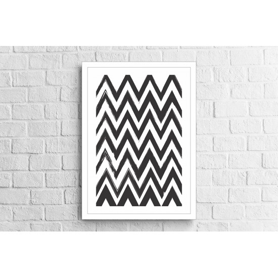 Quadro Digital Geométricos no Pincel - 55x40 cm