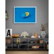 Quadro Abstrato Laranja Azul - 55x75 cm