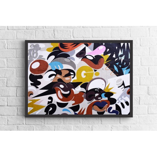 Quadro Digital Arte em Parede Grafite - 55x75 cm