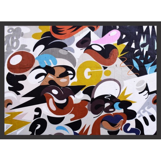 Quadro Digital Arte em Parede Grafite - 55x75 cm