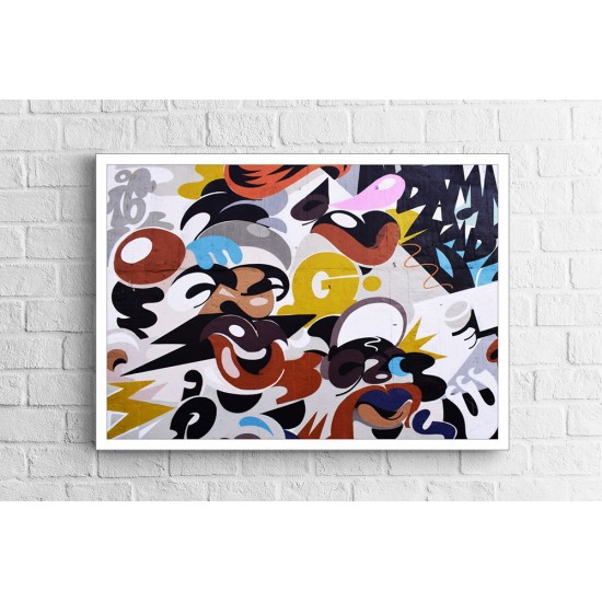 Quadro Digital Arte em Parede Grafite - 55x75 cm