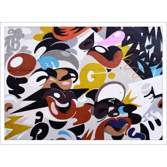 Quadro Digital Arte em Parede Grafite - 55x75 cm
