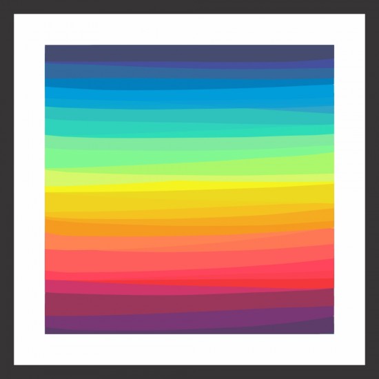 Quadro Digital Abstrato Full Colors - 55x55 cm