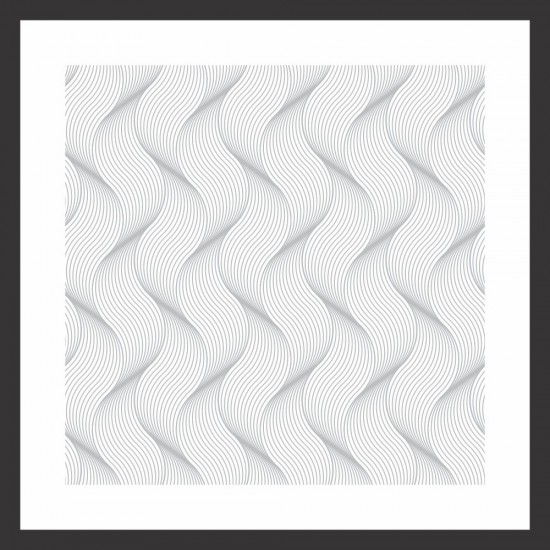 Quadro Abstrato Algodão Cinza - 55x55 cm