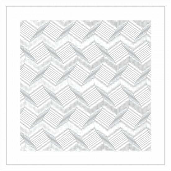 Quadro Abstrato Algodão Cinza - 55x55 cm