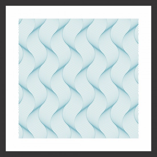 Quadro Abstrato Algodão Azul - 55x55 cm