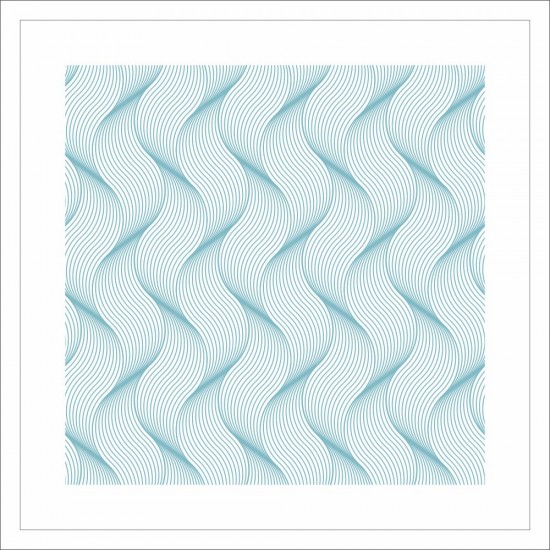 Quadro Abstrato Algodão Azul - 55x55 cm