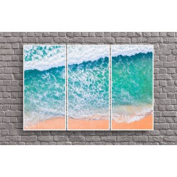 Trio de Quadros Praia Maravilhosa - 137x85 cm