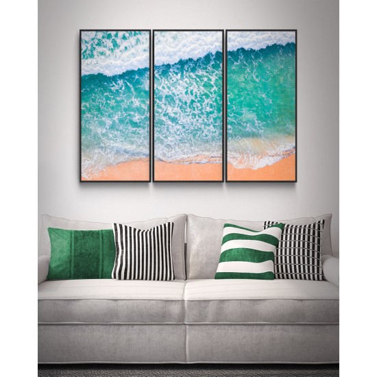 Trio de Quadros Praia Maravilhosa - 137x85 cm