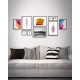 Conjunto de Quadros Composição Abstrato Colors  - Modelo 6 - 215x84 cm