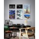 Conjunto de Quadros World Mix  - 120x84 cm