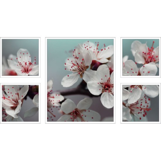 Conjunto de Quadros Flowers - 130x70 cm