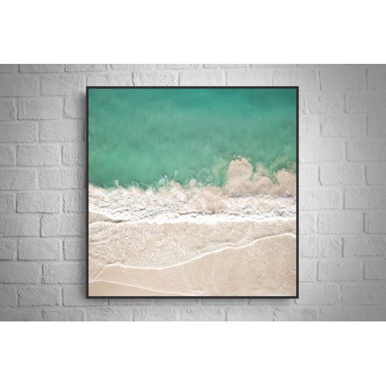 Quadro Praia Águas Cristalina - 85x85 cm