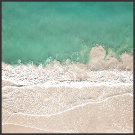 Quadro Praia Águas Cristalina - 85x85 cm