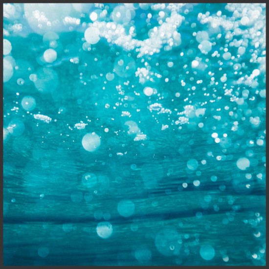 Quadro Oceano Cristalino Vista Submersa - 85x85 cm