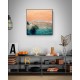 Quadro Mar com Vista do Alto - 90x90 cm