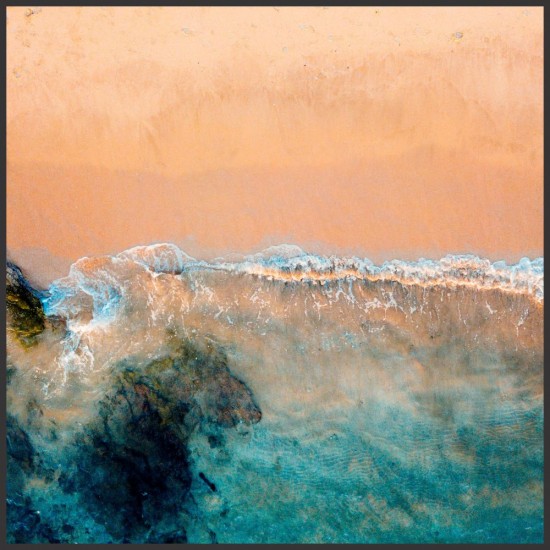 Quadro Mar com Vista do Alto - 90x90 cm