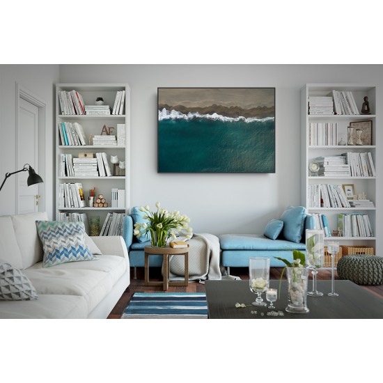 Quadro Ondas Na Praia - 80x110 cm