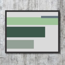 Quadro Geométrico Sério  - 55x70 cm