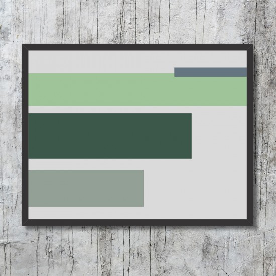 Quadro Geométrico Sério  - 55x70 cm