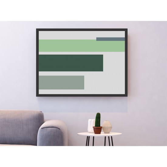 Quadro Geométrico Sério  - 55x70 cm