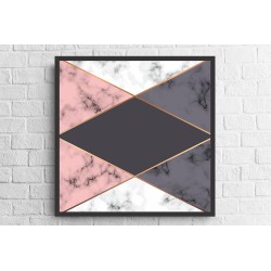 Quadro Geométrico Escandinavo - 70x70 cm