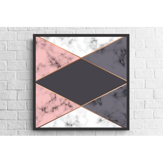 Quadro Geométrico Escandinavo - 70x70 cm Quadro Geométrico Escandinavo - 70x70 cm