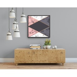 Quadro Geométrico Escandinavo - 70x70 cm