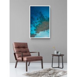 Quadro Oceano de Cristal Visto do Alto - 95x60 cm