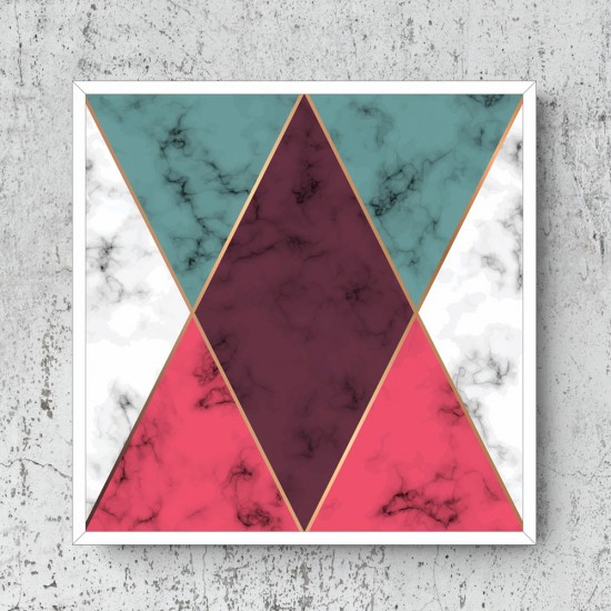 Quadro Geométrico Escandinavo - 70x70 cm