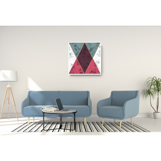 Quadro Geométrico Escandinavo - 70x70 cm