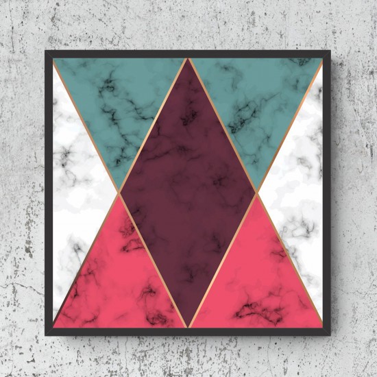 Quadro Geométrico Escandinavo - 70x70 cm