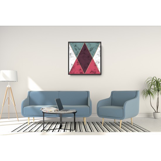 Quadro Geométrico Escandinavo - 70x70 cm