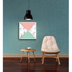 Quadro Triângulos Escandinavo - 70x70 cm
