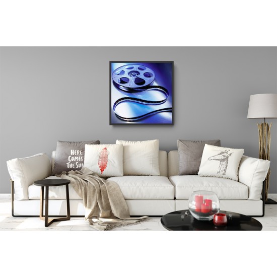 Quadro Cinema em Casa - 60x60 cm