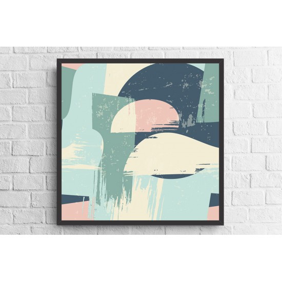 Quadro Pintura Abstrata Digital - 65x65 cm