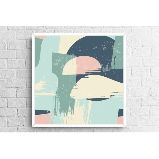 Quadro Pintura Abstrata Digital - 65x65 cm